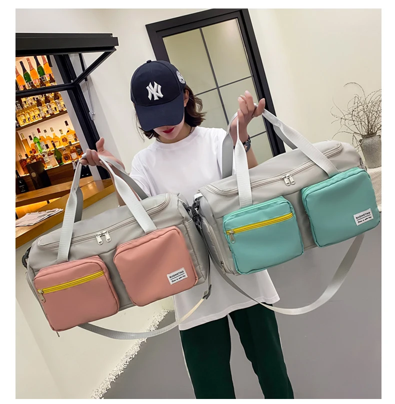 Free Sample Customized Fashion Sports Gym Women Men Waterproof Duffel Bag Weekend Fitness Travel Bag