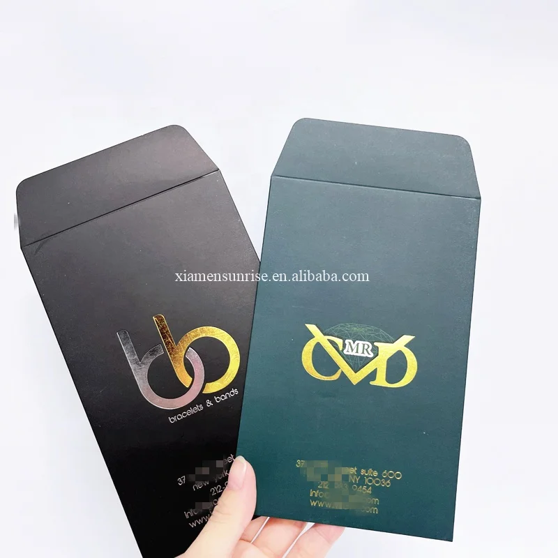 Custom handmade paper gift certificate envelope small fancy gift envelopes