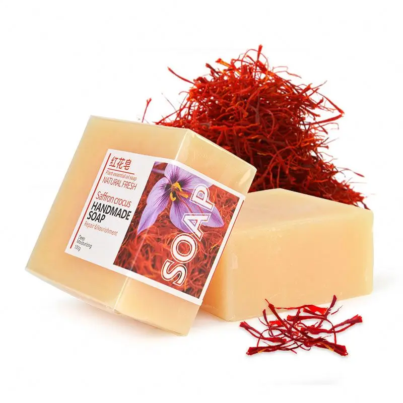 XBY Private Label 100G Natural New Selection Stock Deep Cleaning Nourishing Tibetan Special Plant Saffron Handmade Soap