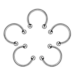 Piercing Needle Copper Labret gold plated Cubic Reusable Hoop Body Piercing Jewelry U shape Hoop Helix Piercing ear nose rings