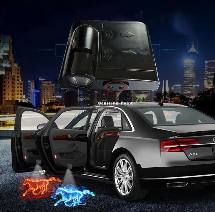 Multi Logo Car Brand Logo Led Warning Light Custom Shadow Welcome Laser Logo Light Universal Wireless Car Door Welcome Lights