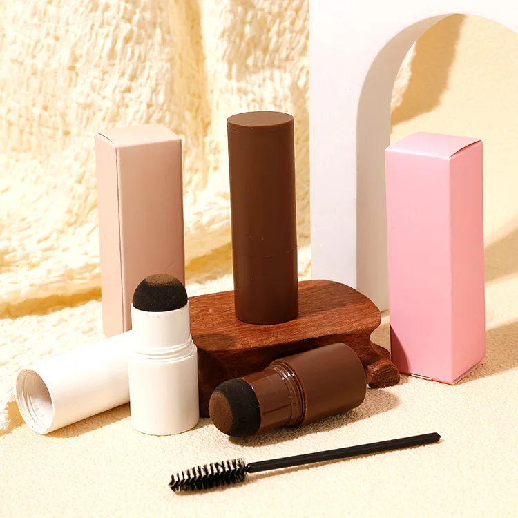 Wholesale Hair Line Shadow Powder Brow Henna Powder Private Label Eyebrow Stamp and Stencil Kit