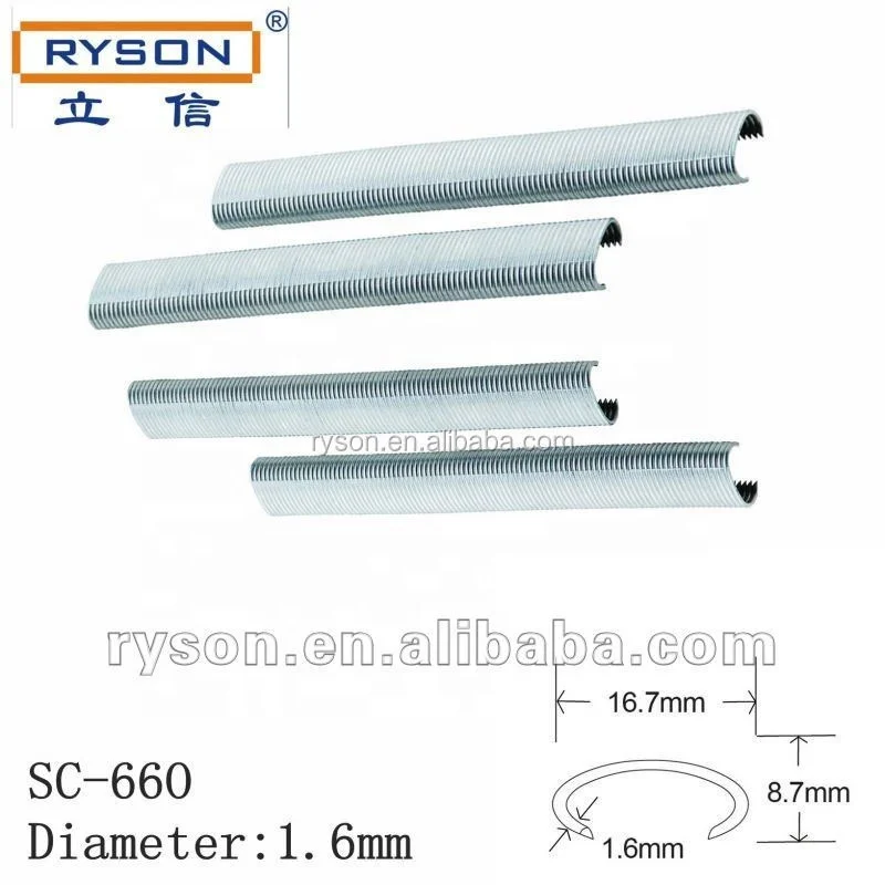 3.0 Dia 11 Gauge Galvanized AC50/C45 Hog Ring C-Ring staples Collated Wire C Staple for Mattress