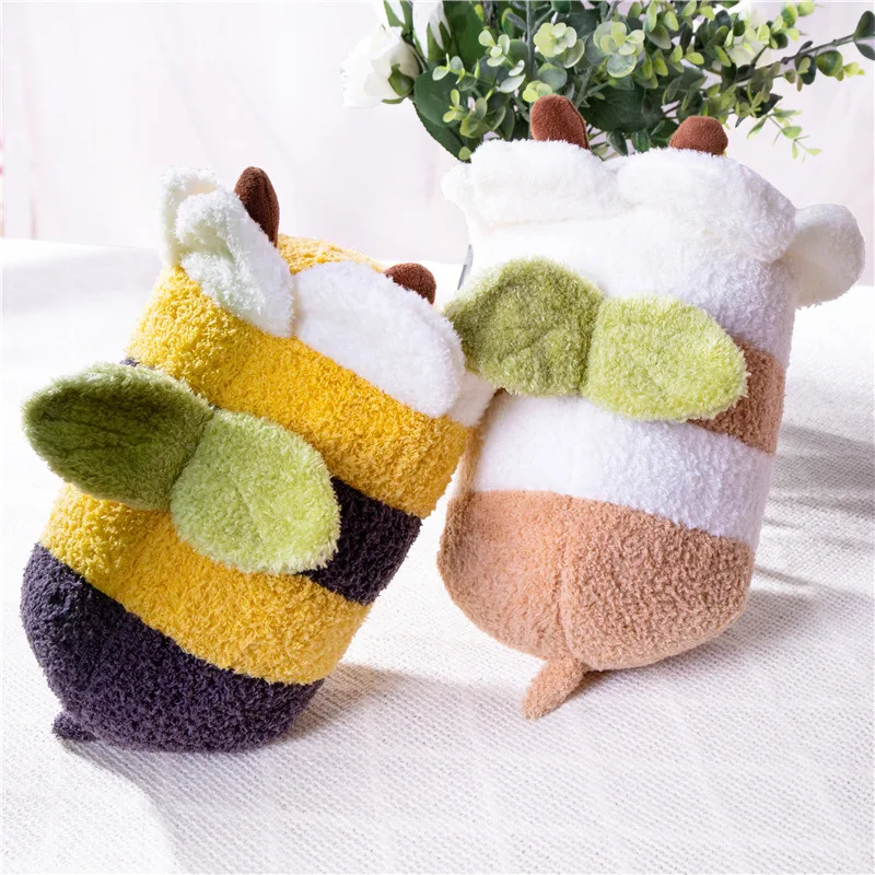 30cm Cute Flower Face Honey Bee Plush Toy Lovely Hornet Bee Stuffed Soft Dolls Gift for Girl Boy Home Decor
