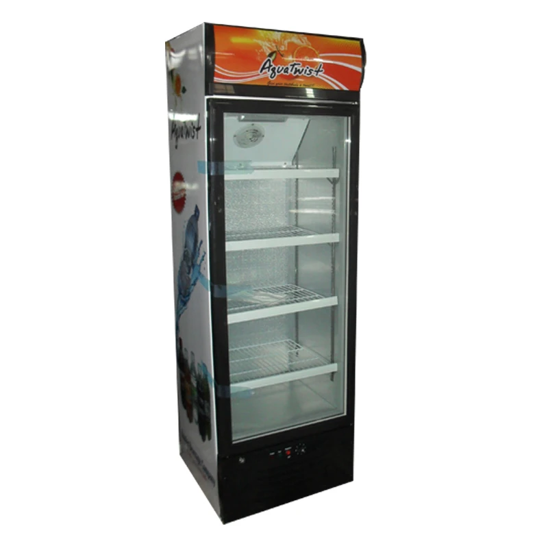 Вертикальное стоячее охлаждающая Витрина-холодильник с открытой стеклянной двери охлаждения прилавок-витрина