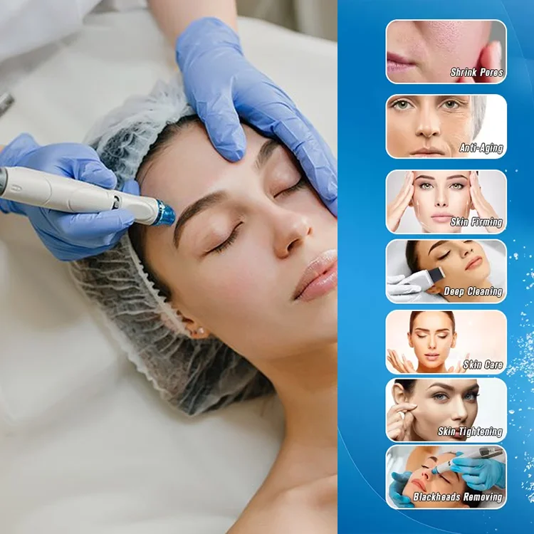 8 in 1  hydrodermabrasion hydradermabrasion oxygen rejuvenation dermabrasion hydro firm facial machine hydra peel facial machine