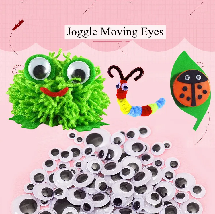 Лидер продаж самоклеящиеся пластиковые движущиеся глаза Googly Eyes для куклы 4 мм-180