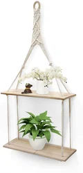 Best Selling Hanging Plant Stand Modern Decor Wooden Wall Mount Shelf