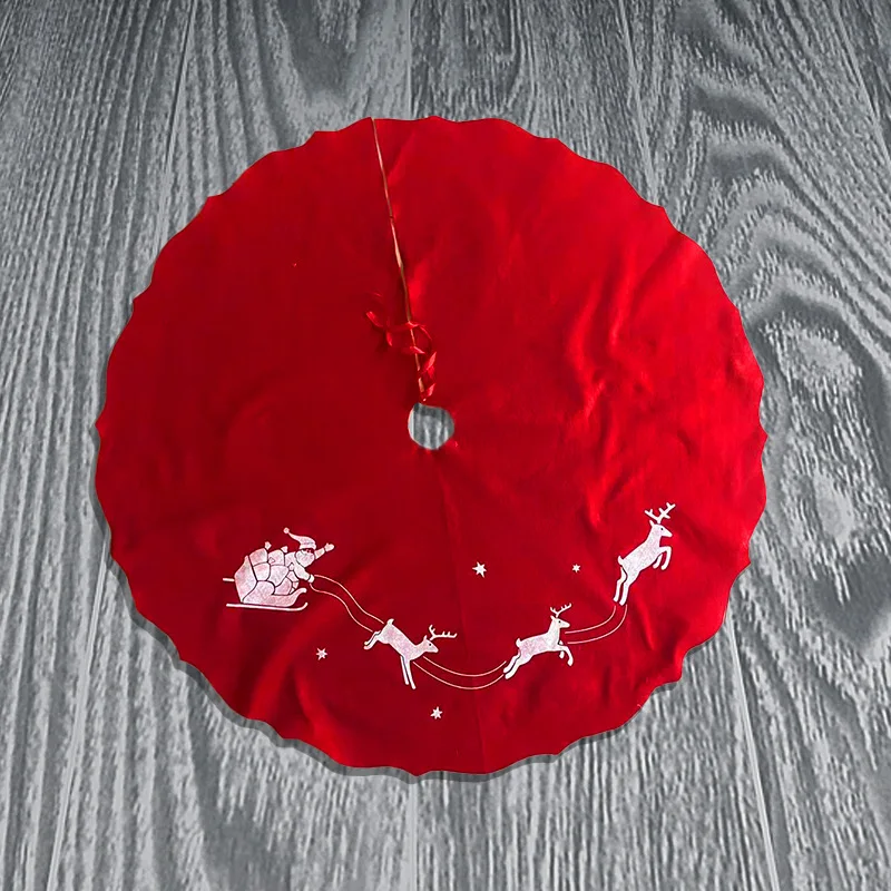 Wholesale Party Xmas Solid White Ornament Party Christmas Tree Decoration Plush Tree Skirt Floor Mat