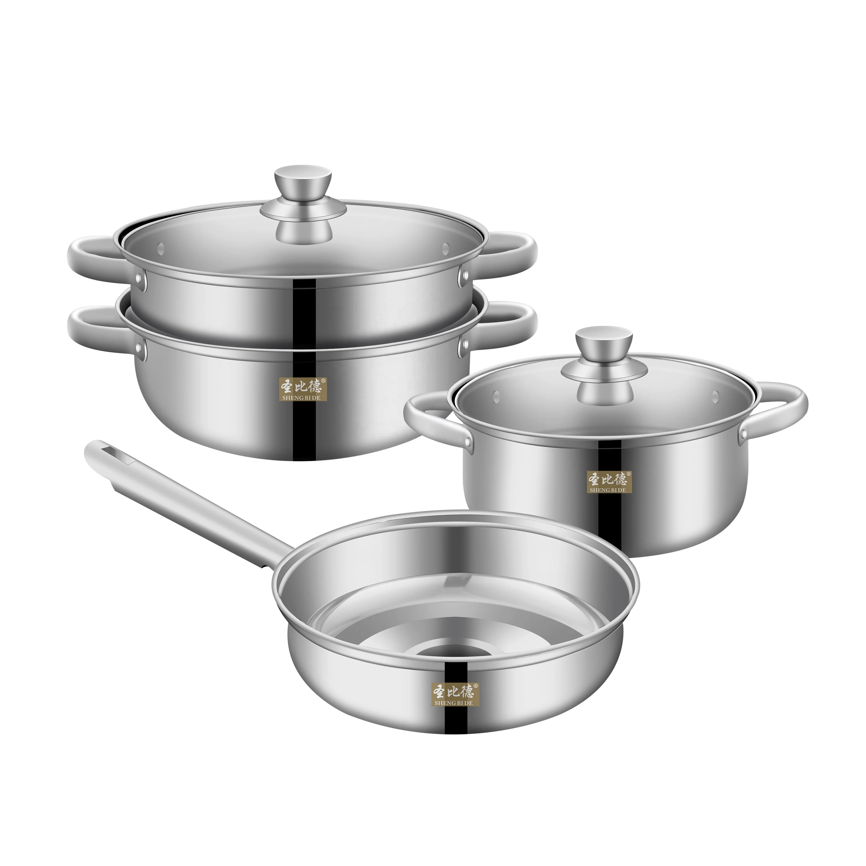 
Набор кастрюль из нержавеющей стали, Домашняя индукционная плита, пароварка, набор кастрюль для супа, набор кухонных кастрюль, пароварка из нержавеющей стали 