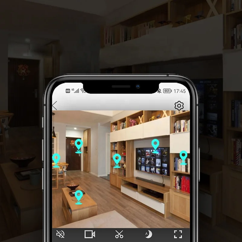 HONEYGUARD SFC03 smart home light bulb lamp wifi 3MP camera 360 Degree pnaoramic wireless IR security VR CCTV camera