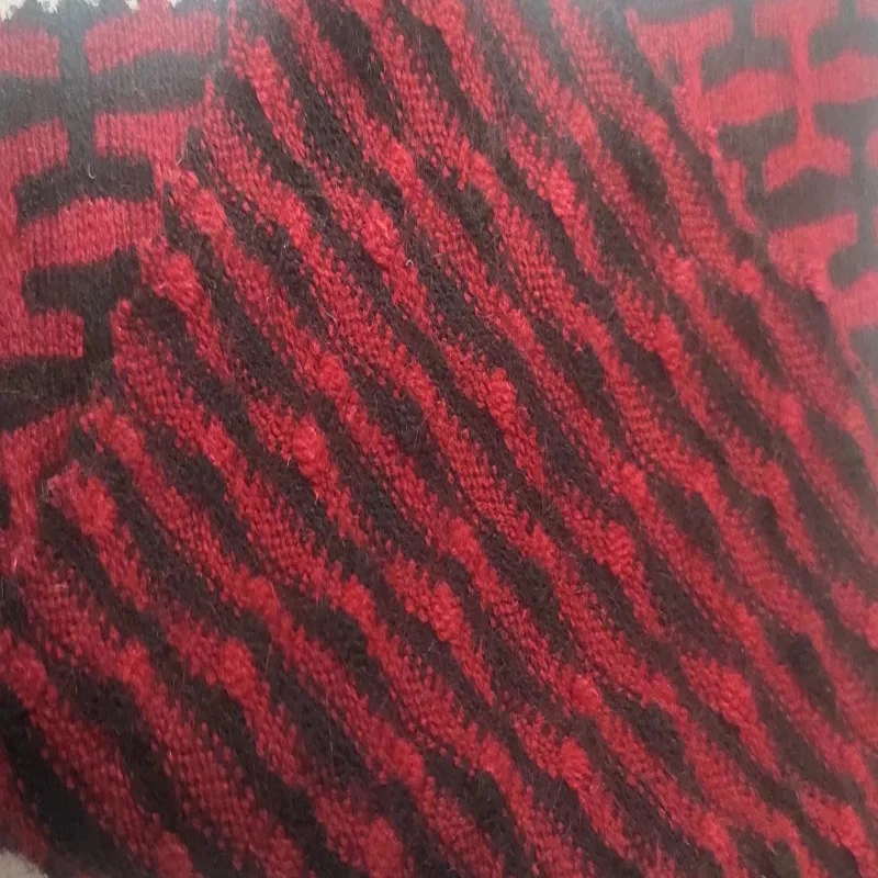 47% acrylic 44% polyester 9% polyamide yarn dyed stretch protruding knitted jacquard fabric for Warm sweater