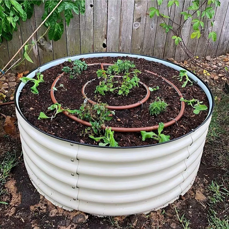 Metal Raised Garden Bed Outdoor Galvanized Planter Boxes Aluzinc Garden Bed Kits For Flower Vegetables Herb