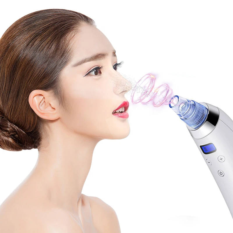 4 pcs facial popping pimple scrub whitehead acne pores tightening face vaccum remover machine blackhead removal beauty device