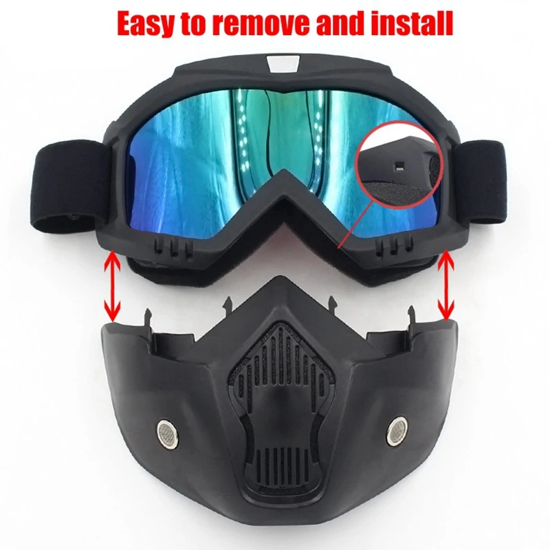 Tactical Cycling Full Face Anti-fog Mask Protective Paintball Mask with Mouth Filter Safety Goggle Hunting Gear