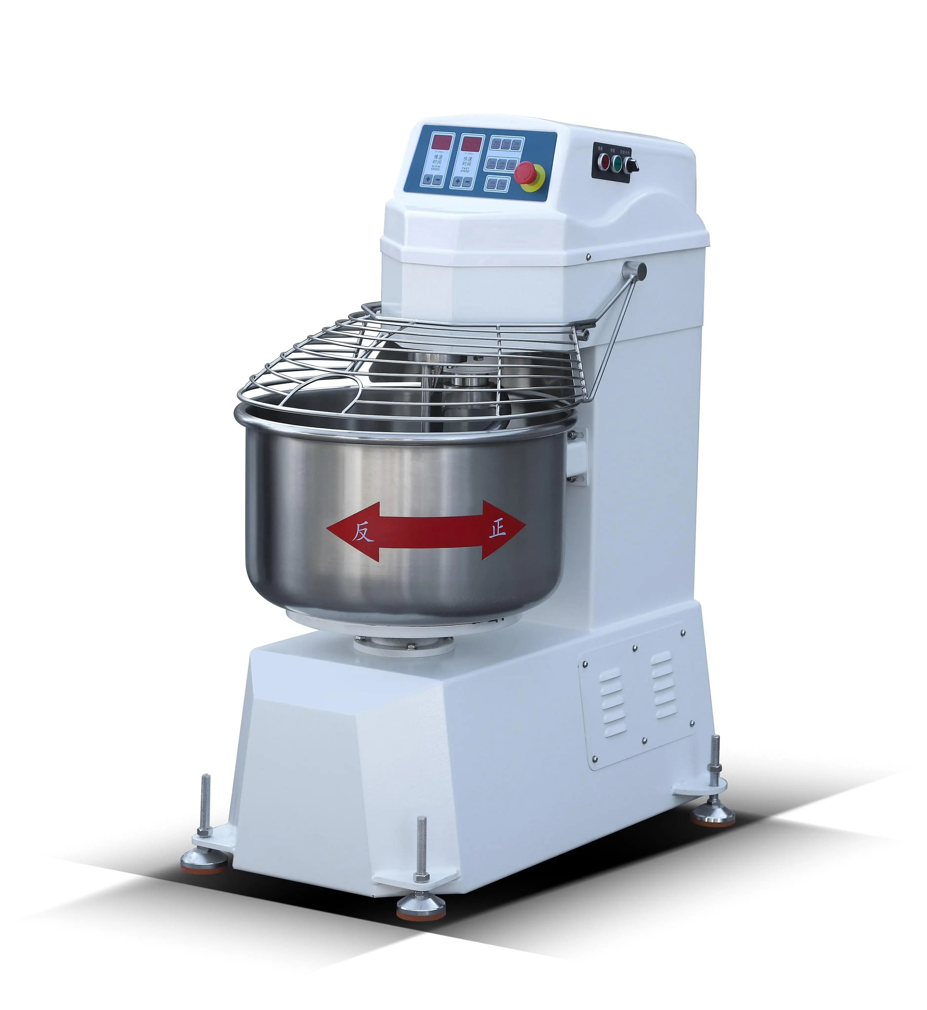 Commercial Double Speed Bread Pizza Dough Mixer Industrial Baking Equipment Spiral Mixer 25 Kg 80 L Wooden Box Motor GC Provided