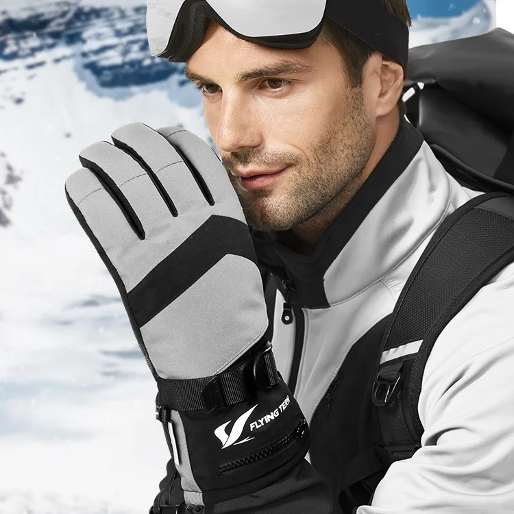 WHEEL UP Мужские ветрозащитные изолированные 3M Thinsulate термополиуретановые мембранные износостойкие лыжные перчатки для катания на лыжах и сноуборде