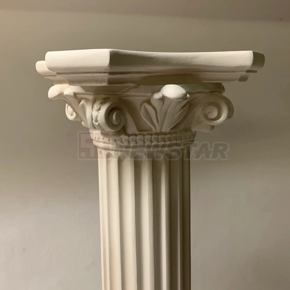 Newstar Customized Marble Stone Column Solid Stone Carving Pillars White Marble Stone Roman Column for Sale