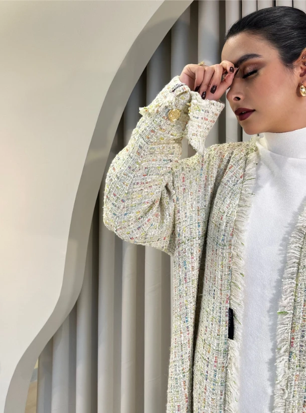 Luxury Abaya Dubai Jilbab Abaya Muslim Dress Winter Channel Jacket Abaya