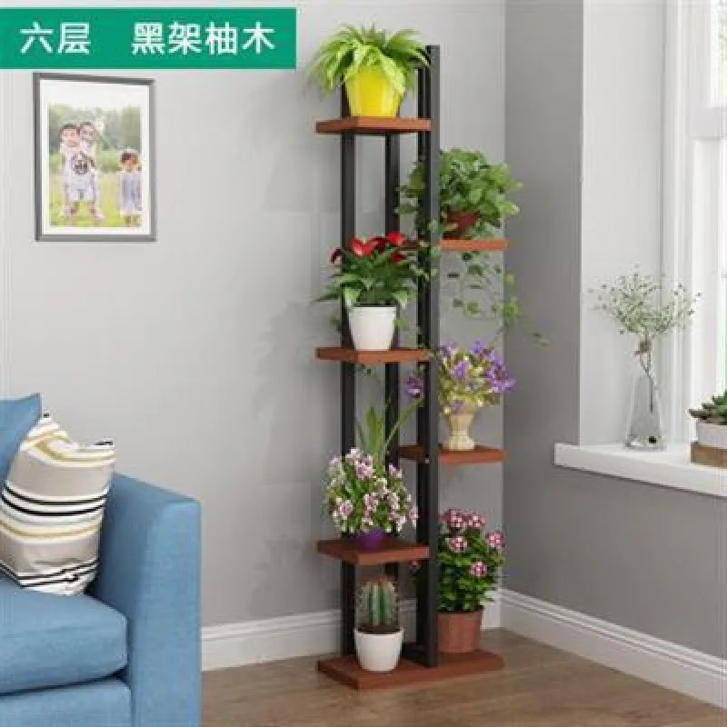 Metal 6 Tier 7 Potted Plant Stand Multiple Flower Pot Holder Shelves Planter Rack Storage Organizer Display for Indoor Outdoor