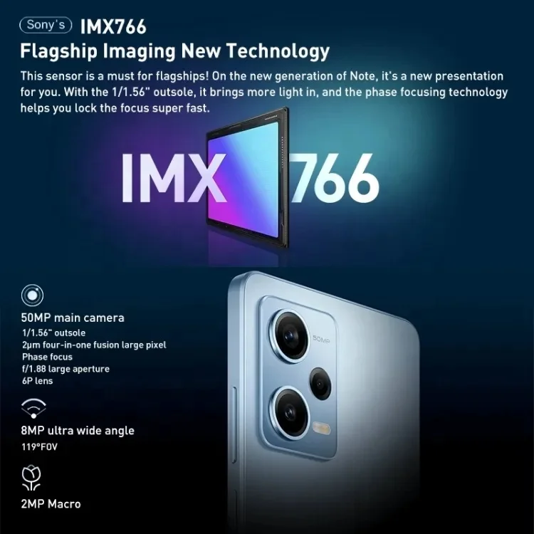 Xiaomi Note 12 Pro Smart Phones 5G 5000mAh Battery 6.67 inch Mobile Speed 108MP Camera 8GB+256GB