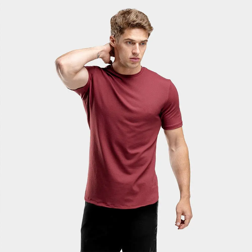 Wholesale Custom Workout Bamboo T Shirt Gym Athletic Male Sport Wear Active Fitness Men Gym Wear