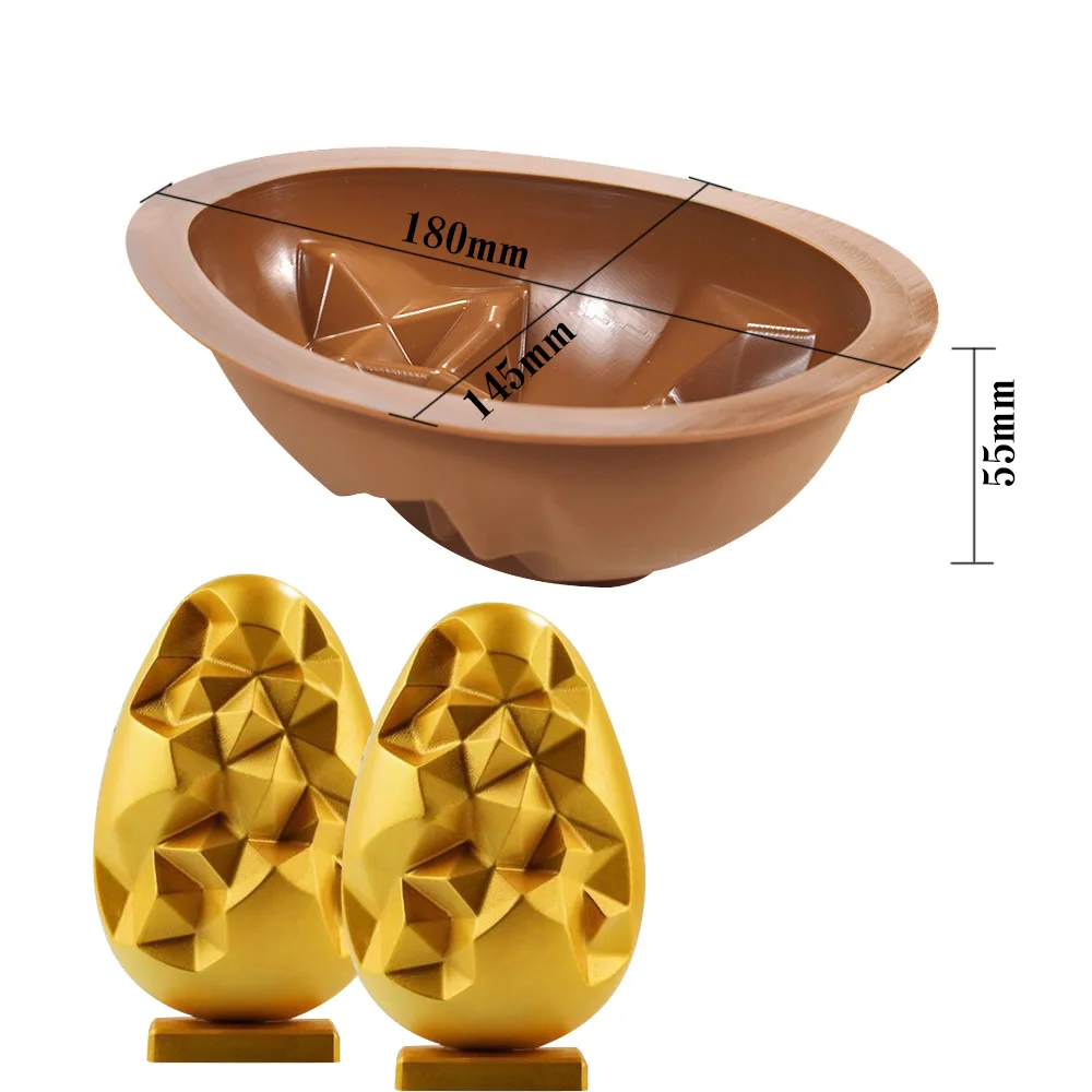 Wholesale Easter egg silicone mould 6 inch 4 inch egg chocolate mold mousse cake chocolate pudding baking silicone mold
