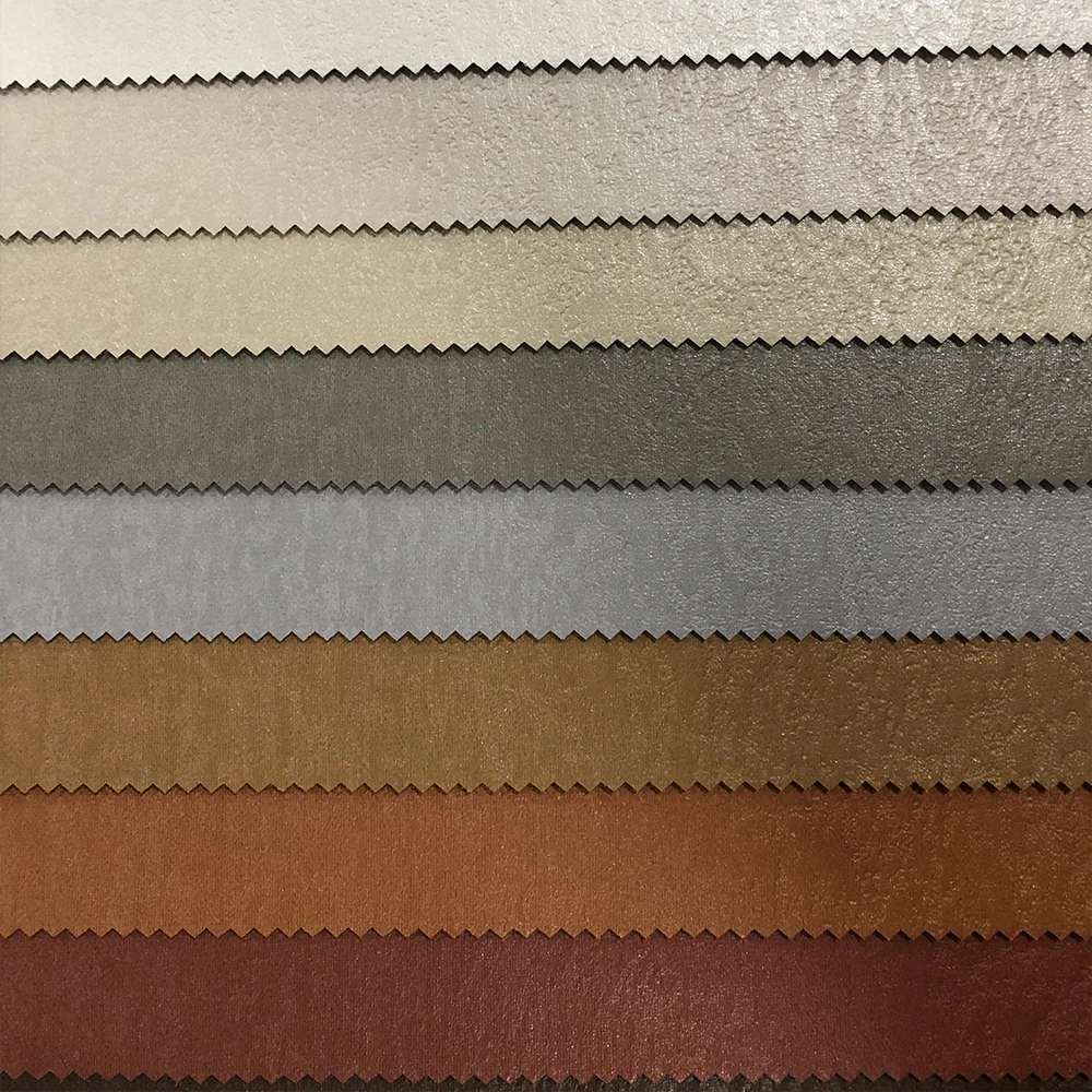 OEM Luxury Pu Material Synthetic Recycled  embossed Seat Environment Friendly technic  Leather Shoes and Car Leather look fabric