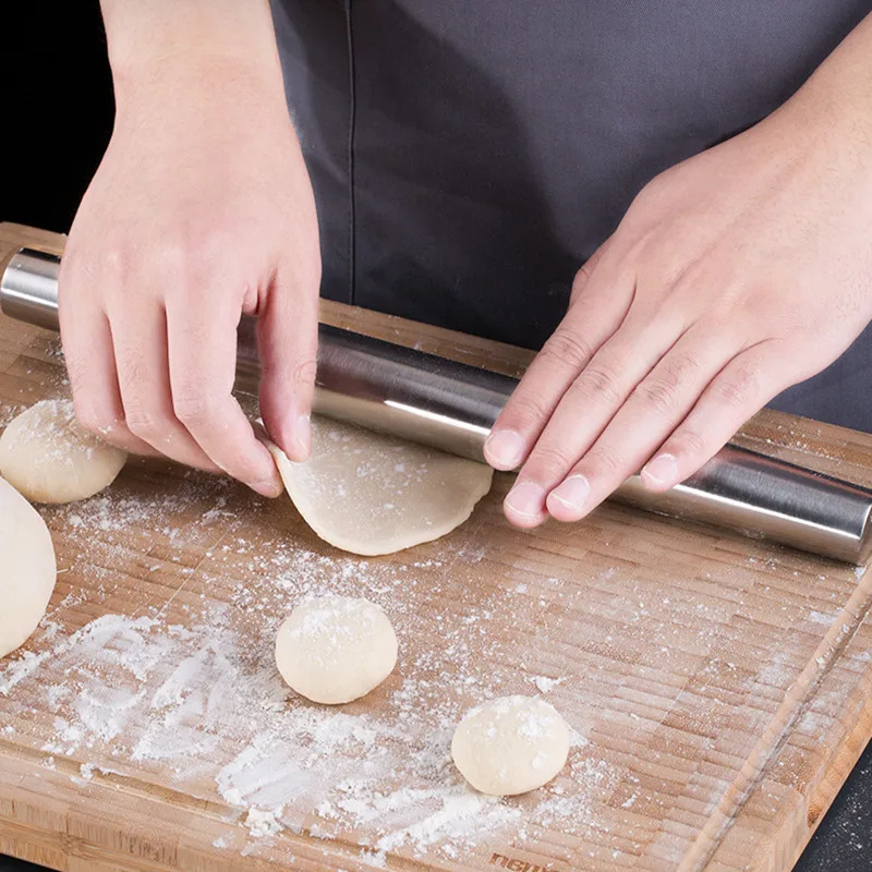 Самый популярный неприлипающий конусный дизайн из Германии гладкая Скалка нержавеющей стали для помадки корочки пирога Пекарского