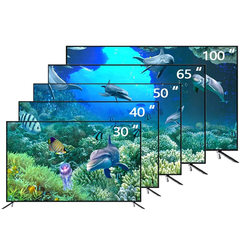Cheap 43 Inch Metal Frame Smart Tv 32 40 43 50 55 65 Inch Television 4K Smart Tv