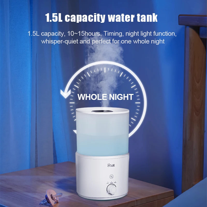 GO-2821A Korean Style Top Fill 6 Hours Timer Personal Air Humidifier With Night Light