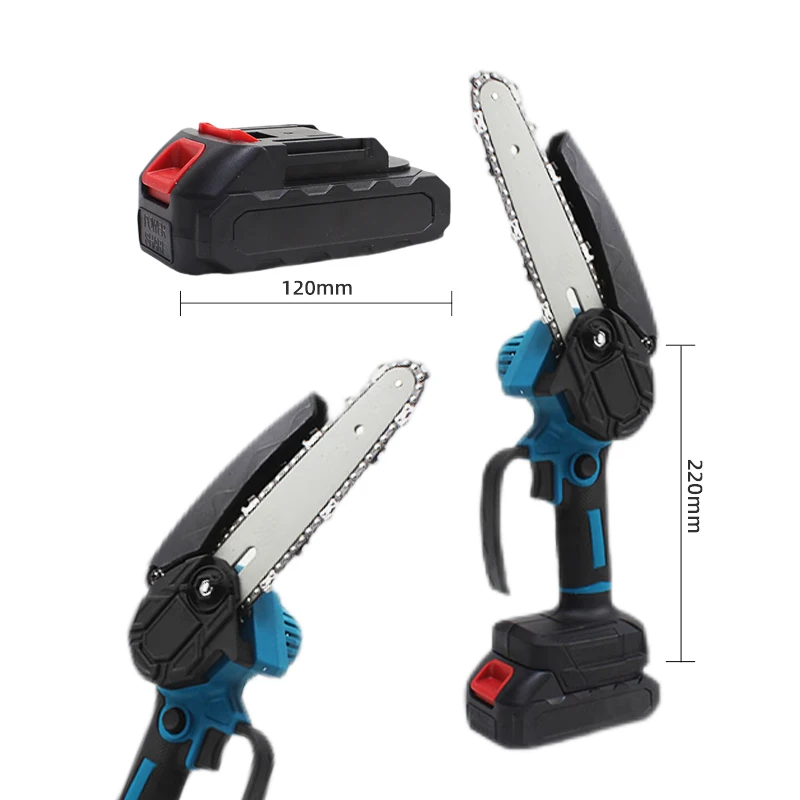 New OEM portable 4 6 inch stroke Electric pruning Battery Chain saw Portable Cordless Mini lithium battery chainsaw