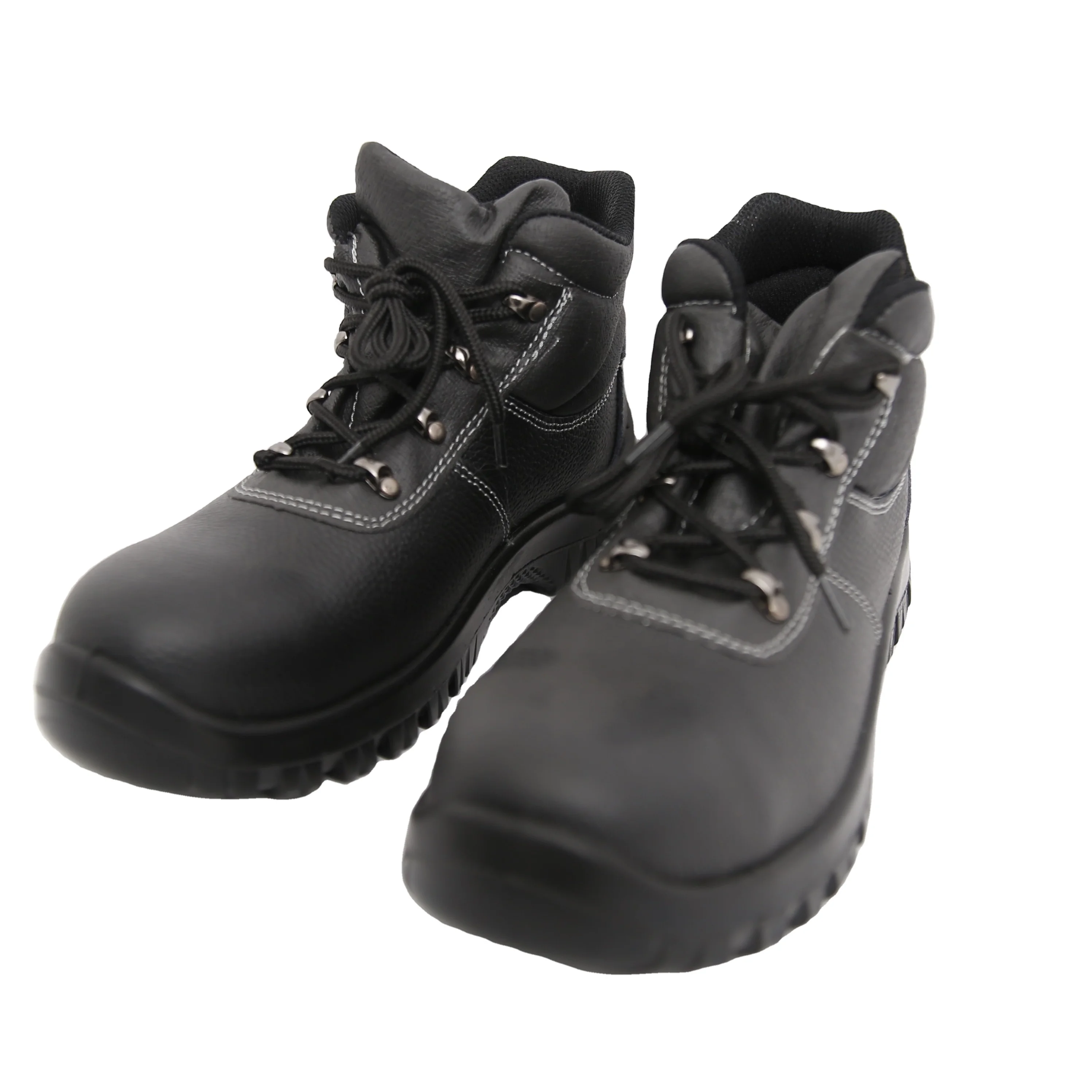 zapatos de seguridad industrial Outdoor Sand Proof Boots Genuine Leather PU Sole Steel Toe Safety Antistatic Booties Work Shoes