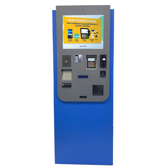 Multi - functional touch screen card insert cinema ticketing kiosk built in NFC POS printer