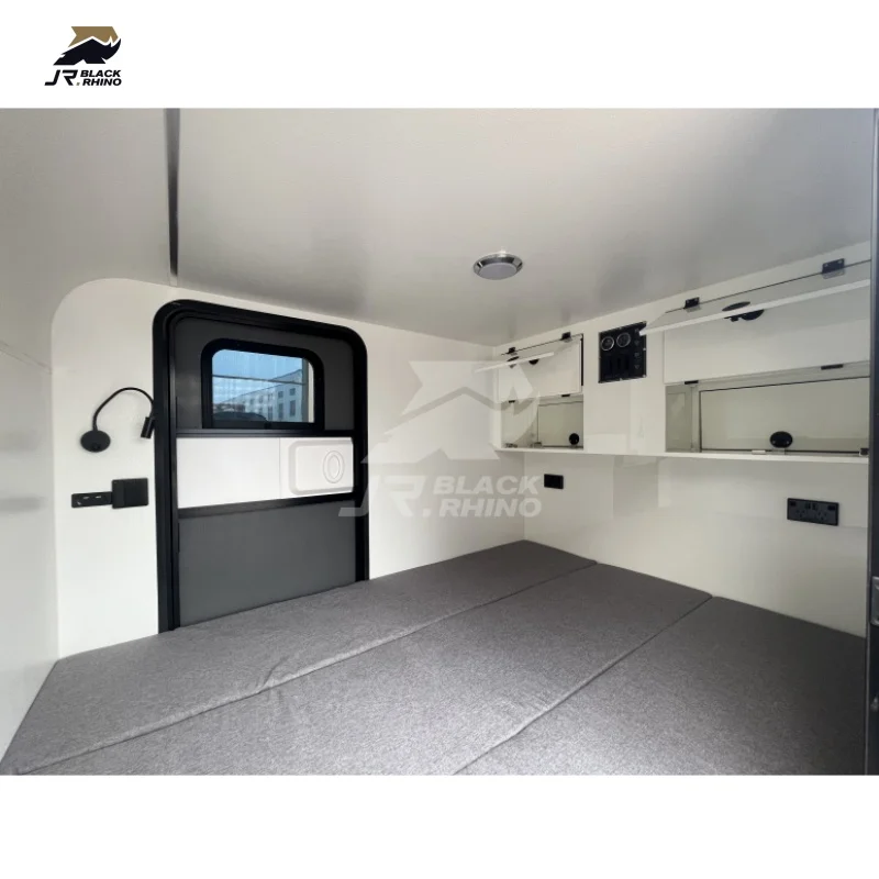 Lightweight galvanized sheet mini off-road camping trailer special discount teardrop camper for self-driving tour off-road
