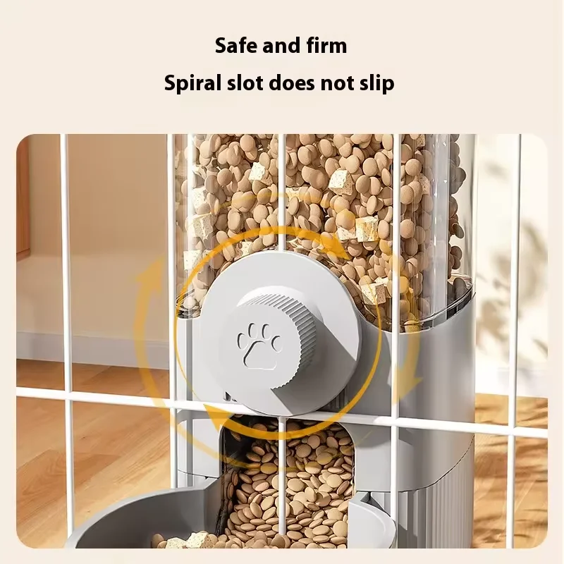 2pcs Cat Water Dispenser And Food Dispenser No Leakage Suspended Automatic Dog Feeders Hanging Feeder For Rabbit Ferret