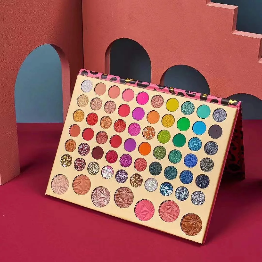Beauty Makeup Eyeshadow Palette Makeup Highlighter Brushes Pigmented Glitter Leopard Eyeshadow Palette Makeup Palette