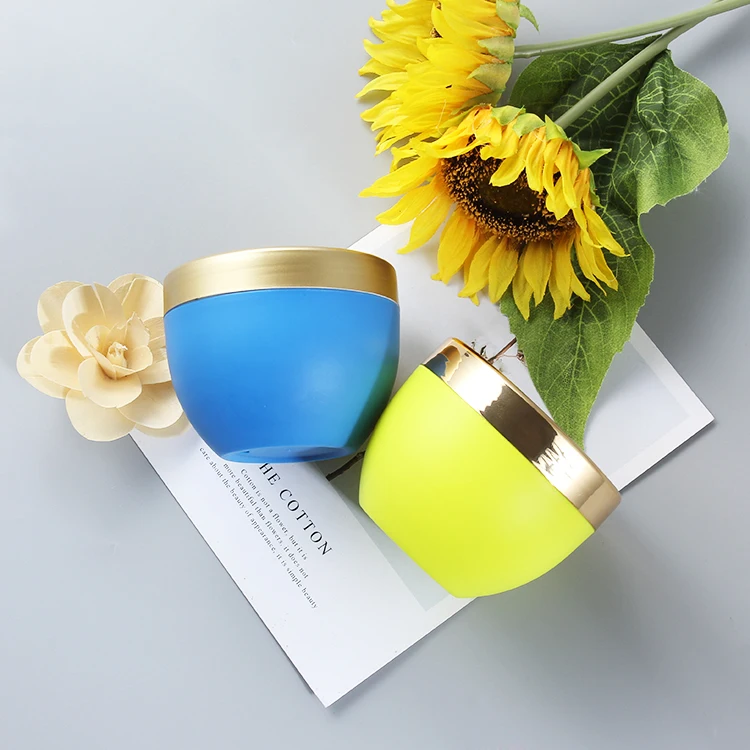 in stock 250 ml 8 oz Empty pink black Cosmetic Jar Containers With  Metallic Lids for Scrub Face Cream body butter