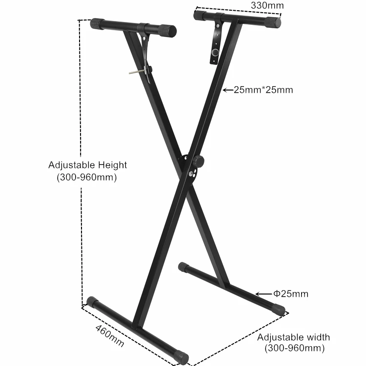 Factory cheap price custom adjustable X style Keyboard Stand