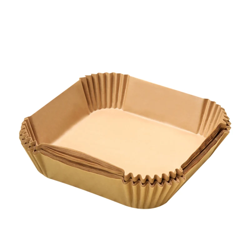 AIUDO Food Grade 16Cm 20Cm High Temperature Resistant 100 Pcs Non-Stick Air Fryer Disposable Paper for Air Fryer