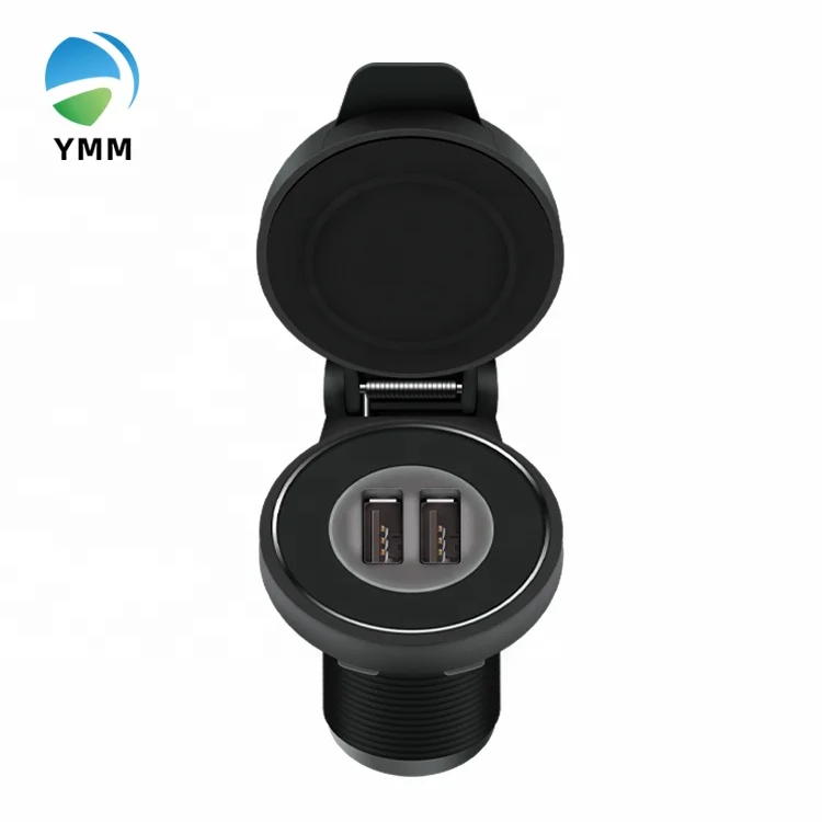  YMM YM1201 5V 2.1A 3.1A 4.2A автомобильное зарядное устройство с двойным USB-разъемом и пыленепроницаемой