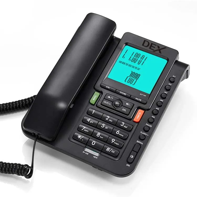 DEX Telephone for Office HOT Product Corded Telephone OEM ODM Landline Telephone Wall Mounted Customizable Functions DTMF/FSK