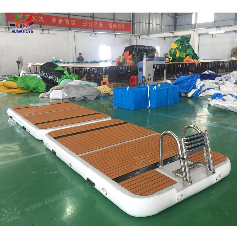 Inflatable Floating Platform Swimming Water Island Jet Ski Dock Mat DWF Material for Sale