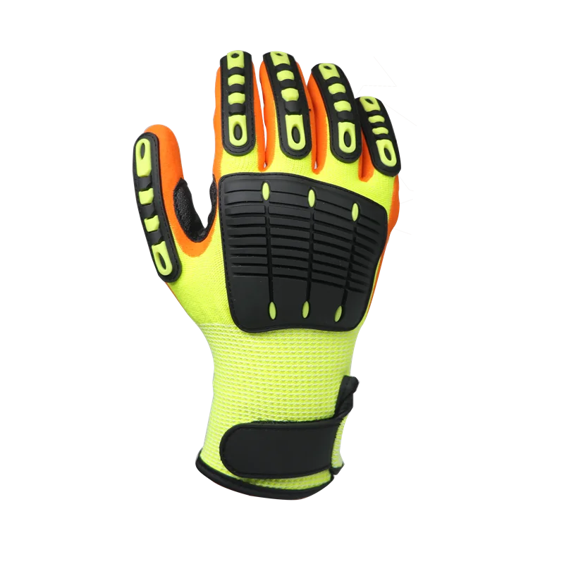 Anti Impact Oilfield Working Nitrile Impact Resistant Gloves Training Boxing Gloves High Impact TPR Gloves For Power Tools