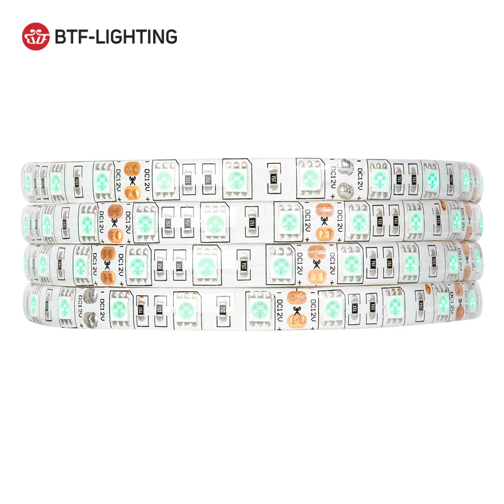 High quality DC12V smd 5050 30 60leds rgb rgbcw rgbww IP 30 65 67  led strip light