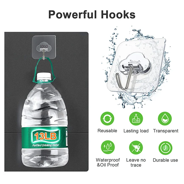 Wholesale Strong Adhesive Door Wall Hanger Hooks Suction Heavy Load Wall Storage Sucker Kitchen Bathroom Transparent Wall Hook