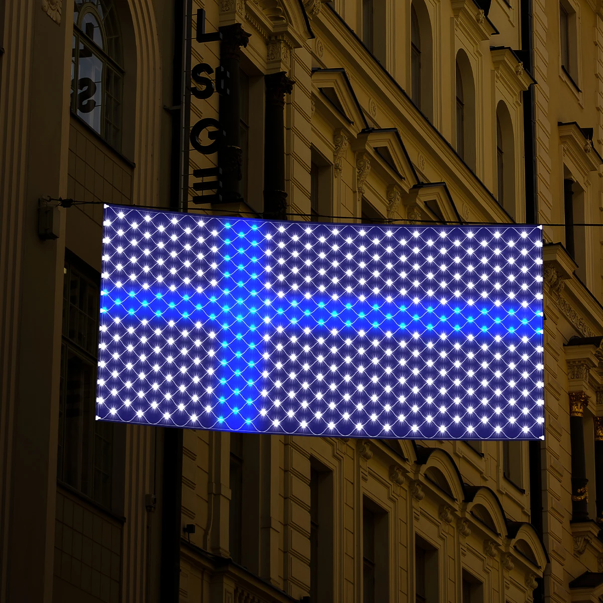 Hot New Product Luminous LED Leather String Light Finland Flag Lights Decorative Curtain Modeling Lights Outdoor Waterproofing