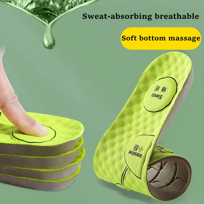 New Support Massage Insoles Acupoint massage Soft Mesh Deodorant Running Insoles Orthopedic Insoles For Feet
