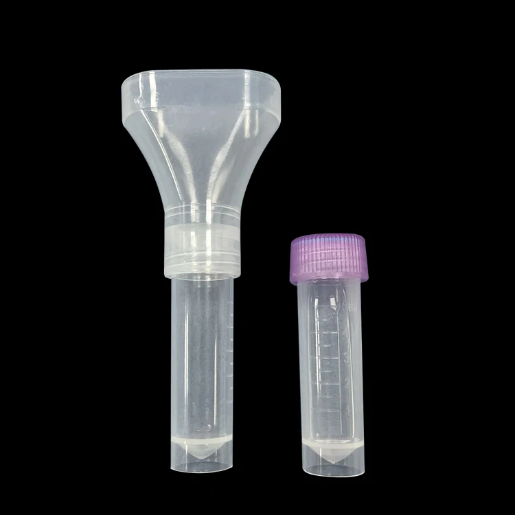 Factory direct saliva collector 5ml double collection tube sterile saliva sample collector for laboratory use in stock