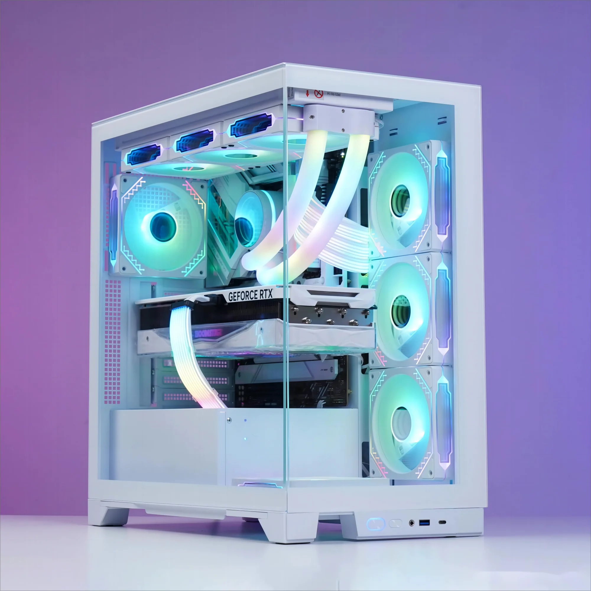 2023 High Quality Gaming PC Case Desktop Computer Gaming ATX Case Wide Cube Computer Case & Towers Double Chamber PC Cabinet